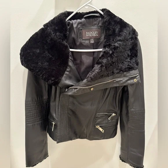 Badgley Mischka Jackets Coats Bagdley Mischka Leather And